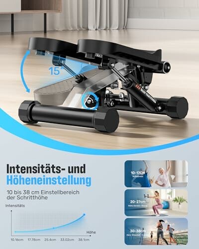 Einstellbarer Stepper mit Intensitäts- und Höheneinstellungen