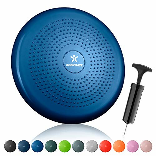 Blaues Balancekissen mit Handpumpe und Farboptionen