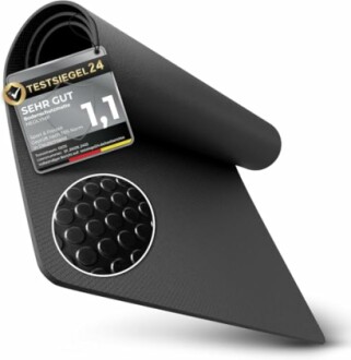 Schwarze Yogamatte mit rutschfester Textur