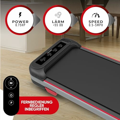 Laufband mit Fernbedienung und technischen Details