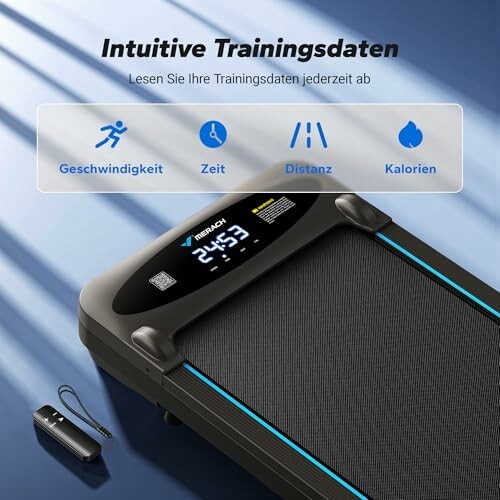 Kompaktes Laufband mit digitaler Anzeige und Fernbedienung