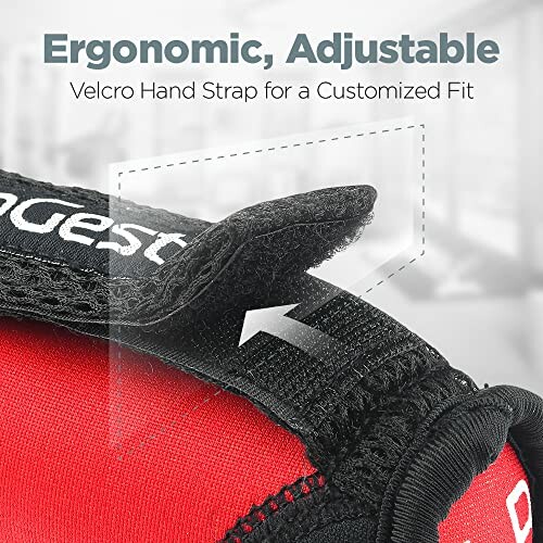 Ergonomischer, verstellbarer Klettverschluss-Handriemen für individuelle Passform.