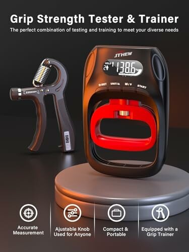 Griffkrafttester und Trainer mit digitaler Anzeige und Federgriff