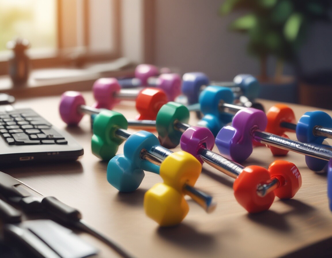 Handgewichte zum Schreibtisch-Workout