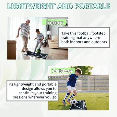 Leichter und tragbarer Fußballtrainingsmatte für drinnen und draußen