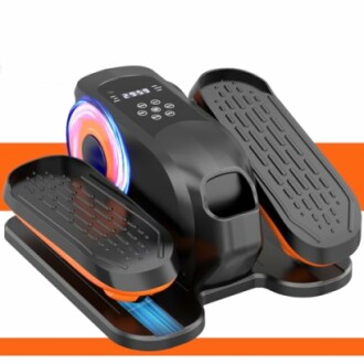 Schwarzer Mini-Steptrainer mit LED-Anzeige