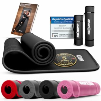 Neopren-Yogamatte mit Zubehör und E-Book