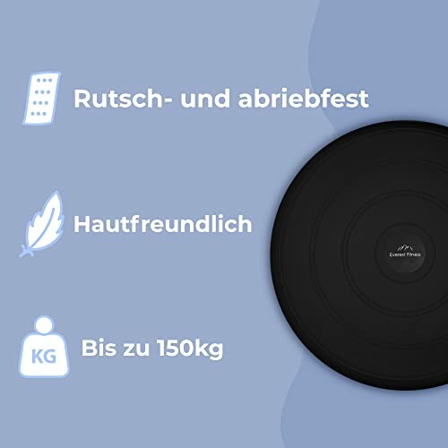 Rutsch- und abriebfeste Yogamatte, hautfreundlich, bis zu 150 kg belastbar.